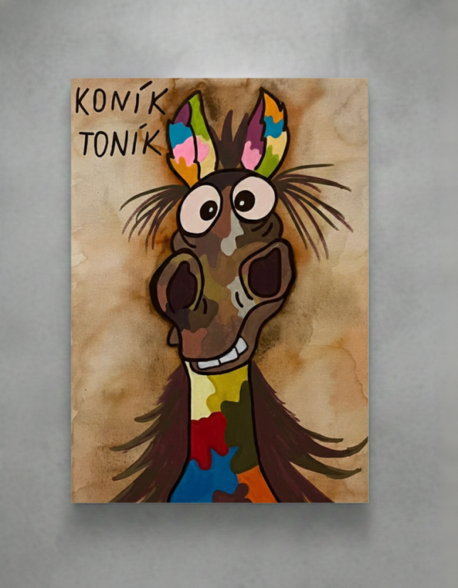 Obraz na plátně Madlenka – Koník Toník (80×60 cm, limitovaná edice)