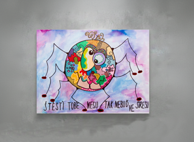 Madlenka – obraz na plátně „Pavouk“ (80×60 cm, limitovaná edice 10 ks)