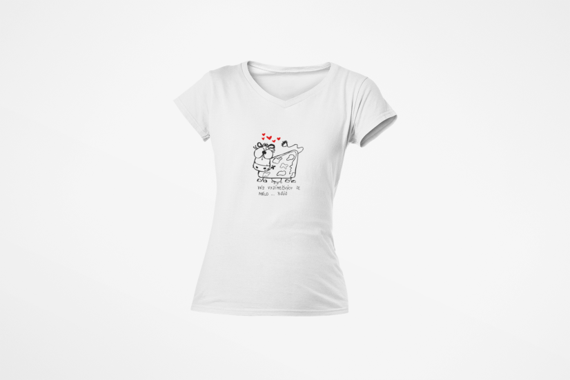 Dámské valentýnské tričko s výstřihem - Valentýn: Farmář