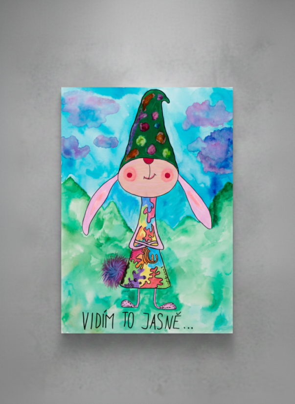 Madlenka – obraz na plátně „Zajíc“ (80×60 cm, limitovaná edice 10 ks)